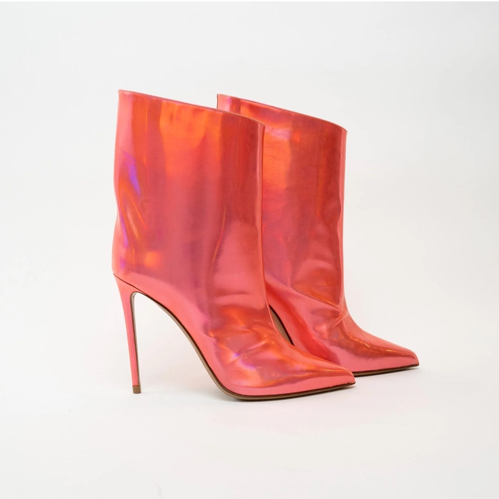 Alexander Vauthier coral metallic ankle booties